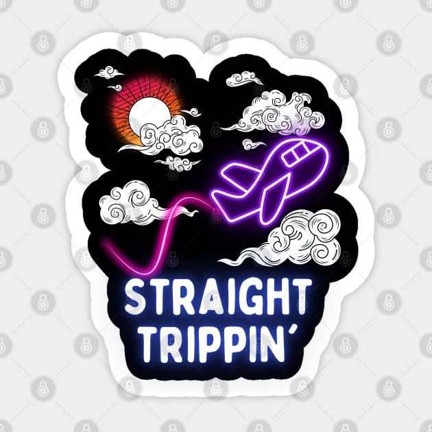 Straight Trippin Traveler Sticker by Dizzy Lizzy Dreamin